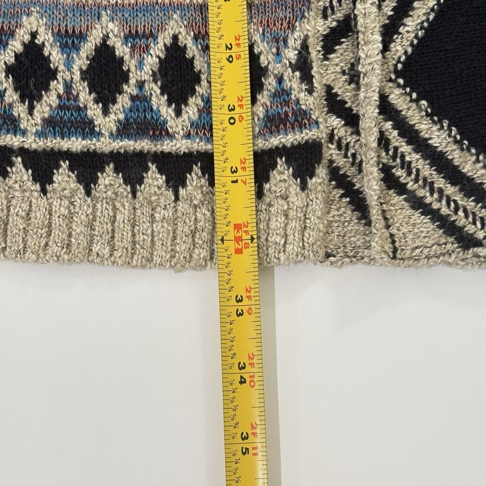 Lucky Brand Cardigan Tribal Aztec Western Open Front Sweater Womens Size XS / S - Picture 10 of 11